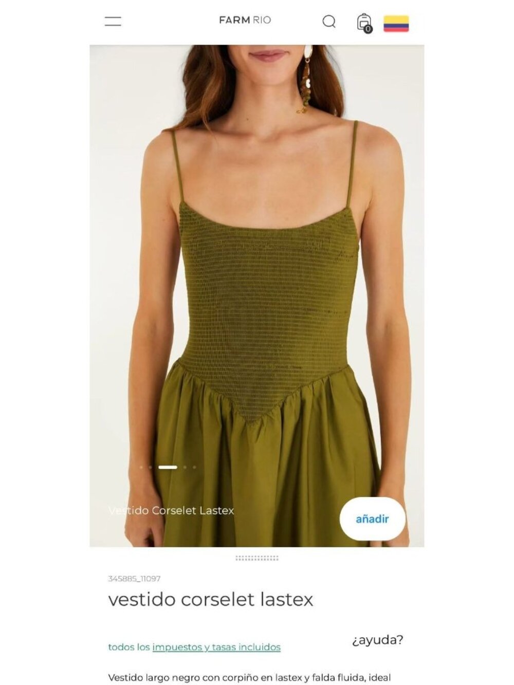 NWOT Farm Rio Cotton Green Sleeveless Midi Dress Size L - Picture 3 of 16